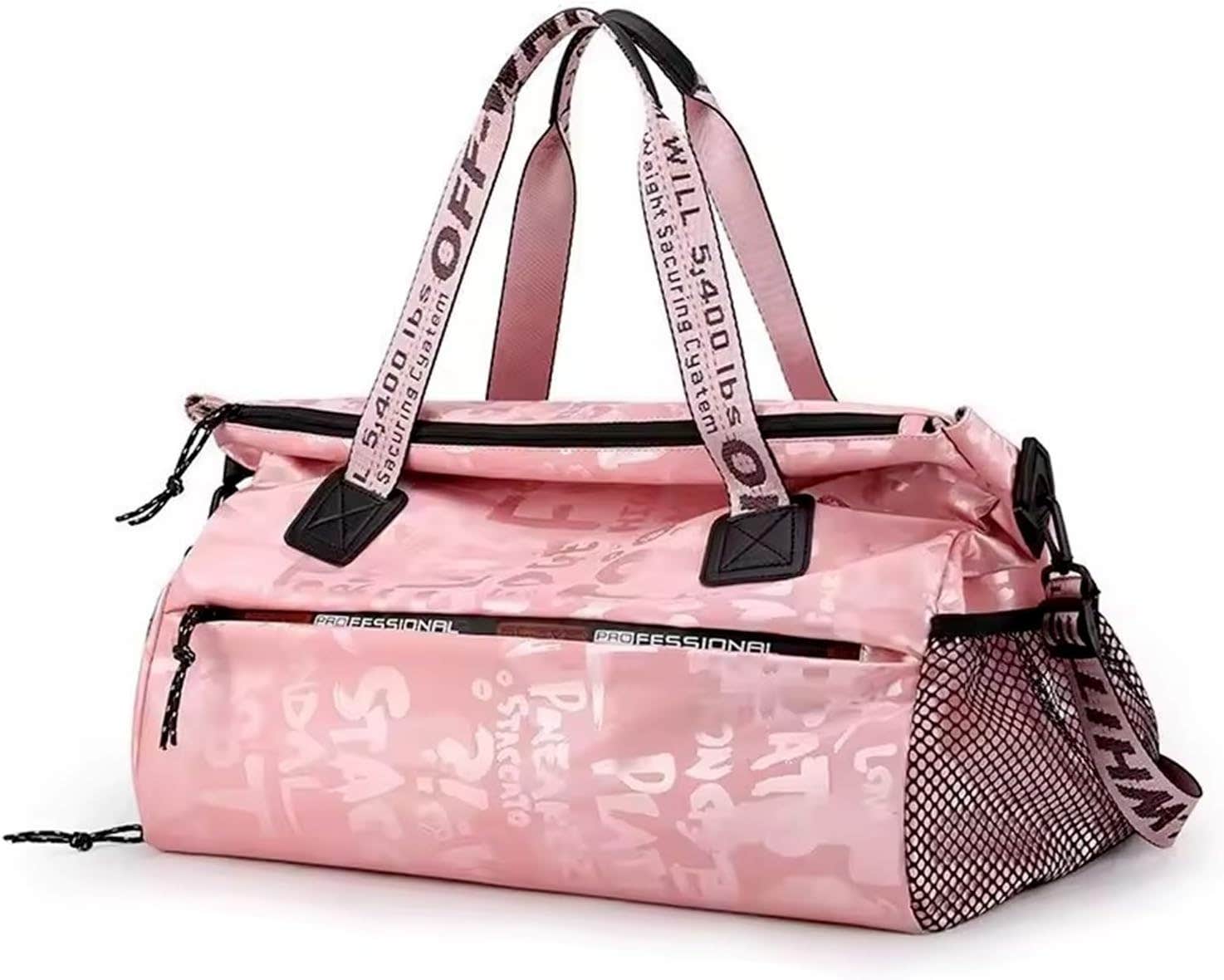 AI ANKIT INTERNATIONAL Water Resistant Fabric Travel Duffel Bag for Men & Women , 36L - Baby Pink