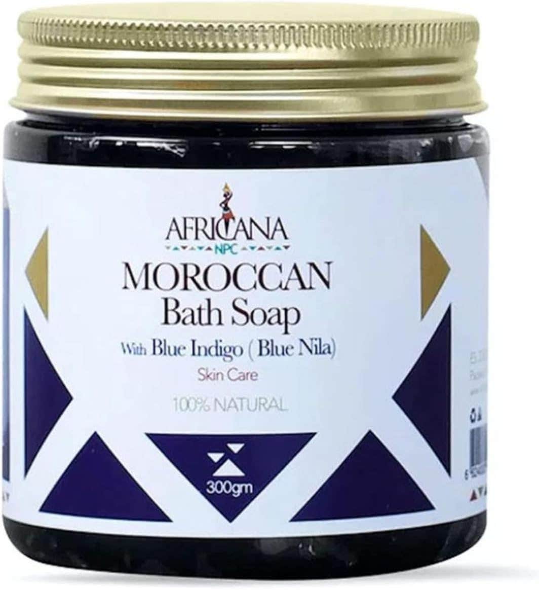 Africana Moroccan Bath Soap, Blue Indigo, 300 g