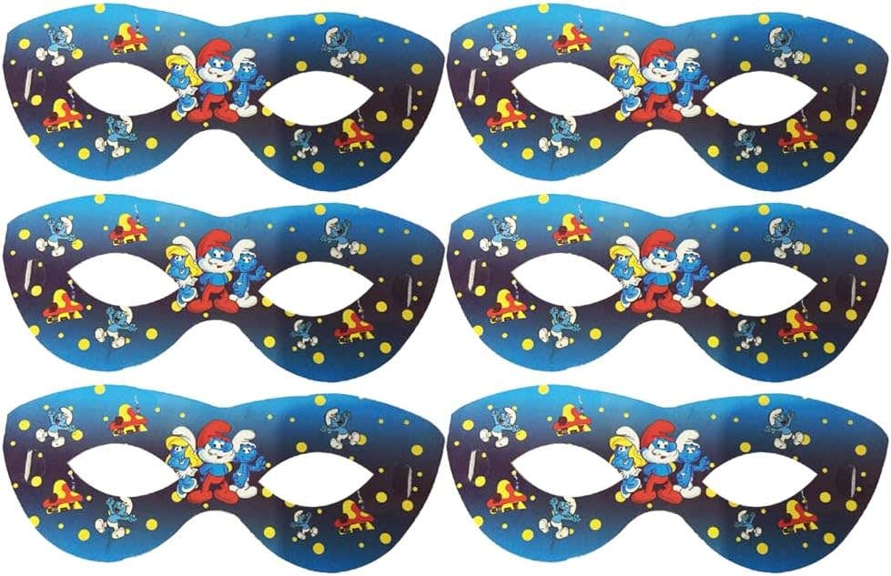Sanafr Design Colorful Paper Party Mask, 6 Pieces - Multicolor