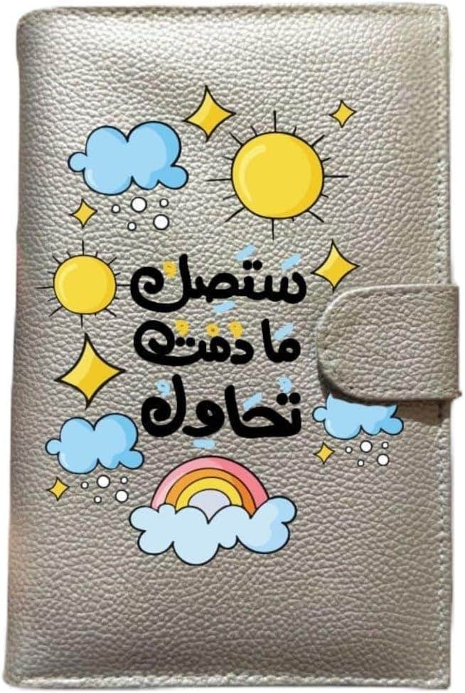 Leather Wallet For Girls, One Sided Printing, Shape 28, 11x17 cm - Silver