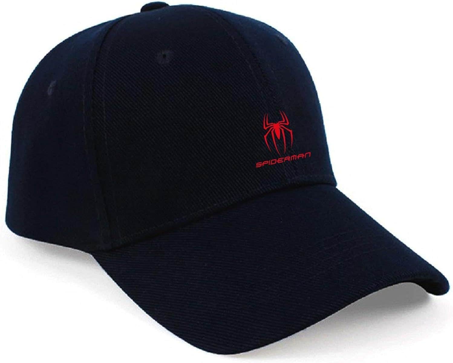 Spiderman Design Polyester Cap, One Size - Black
