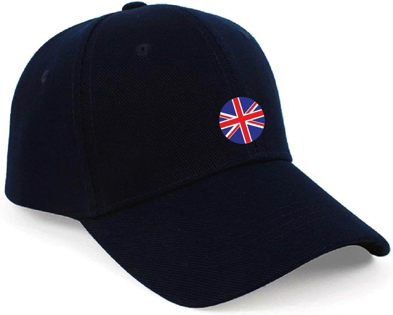 England Flag Design Polyester Cap, One Size - Black