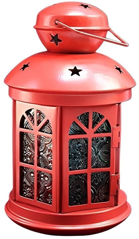 Metal Ramadan Lantern, 20X12 Cm - Red