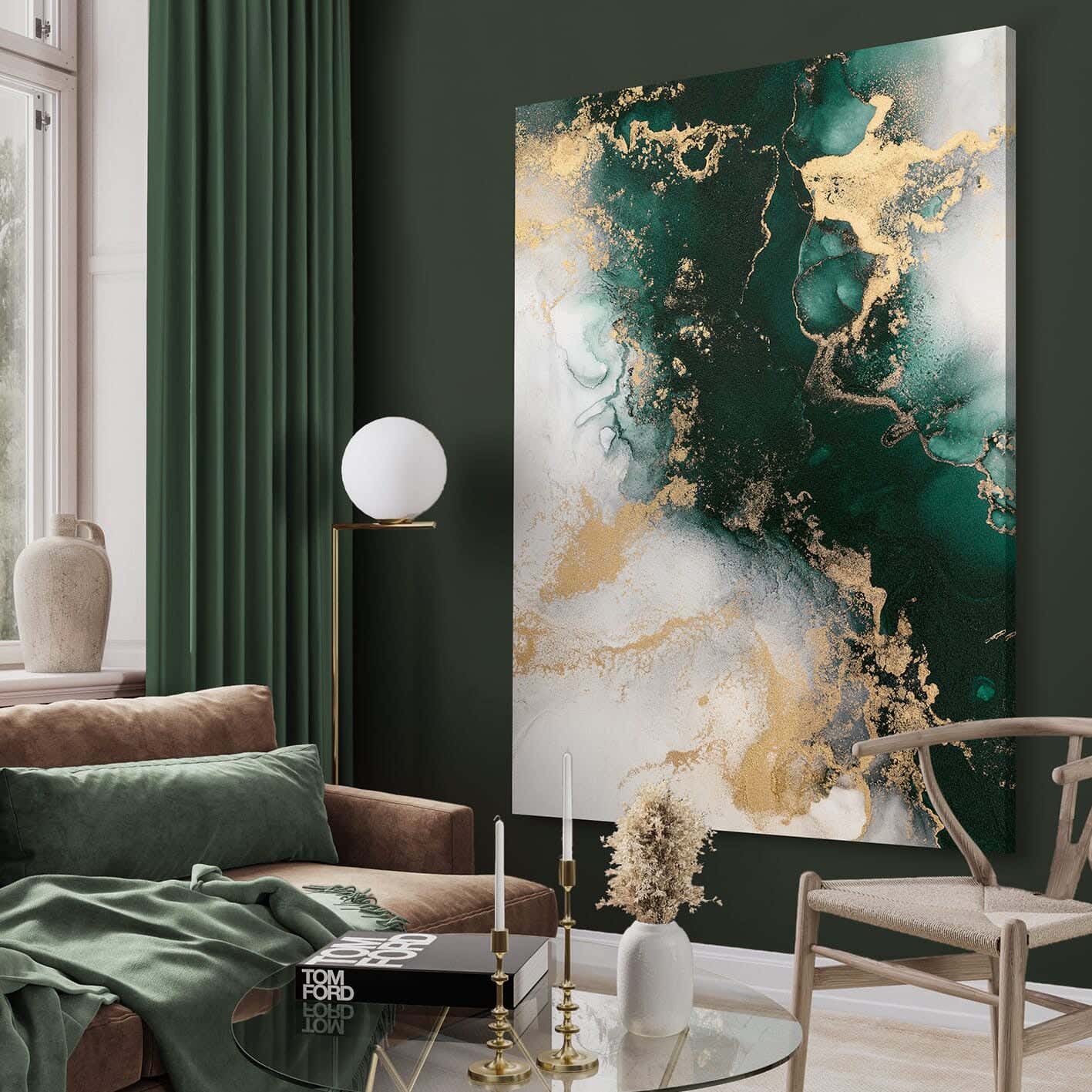Galleria Tableau Natural Wood Printed Painting, 110x80 cm - Multicolor