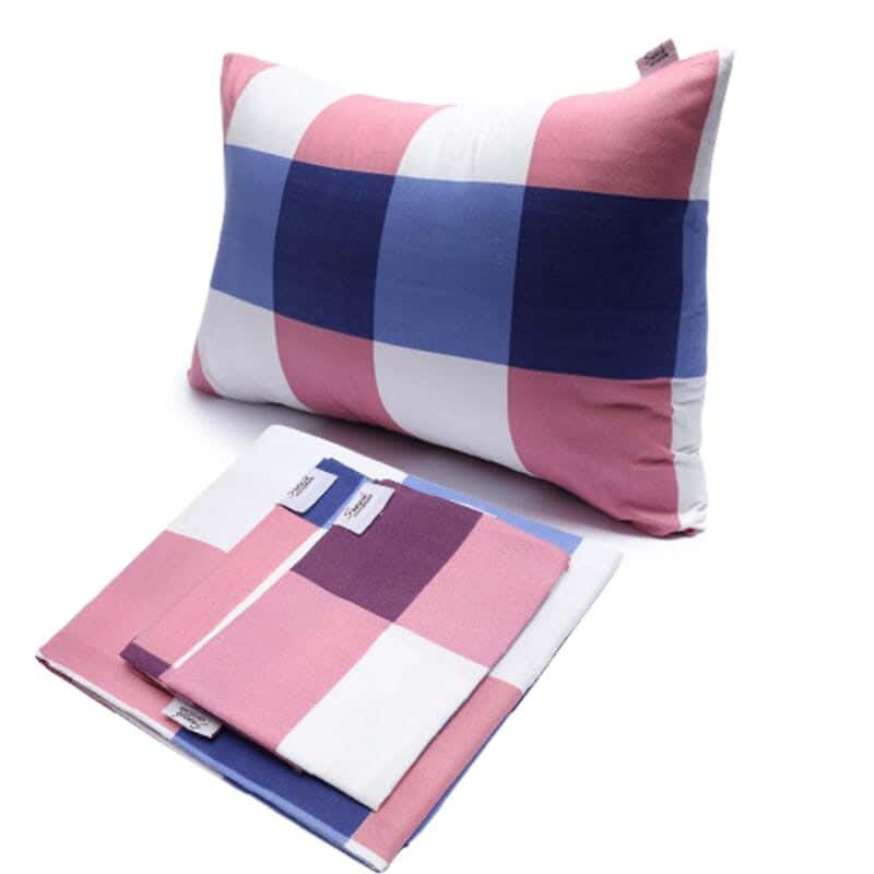 Microfiber Snooze Elastic Bed Sheet, 120×200+30 cm, Two Pieces - Caro Blue Design