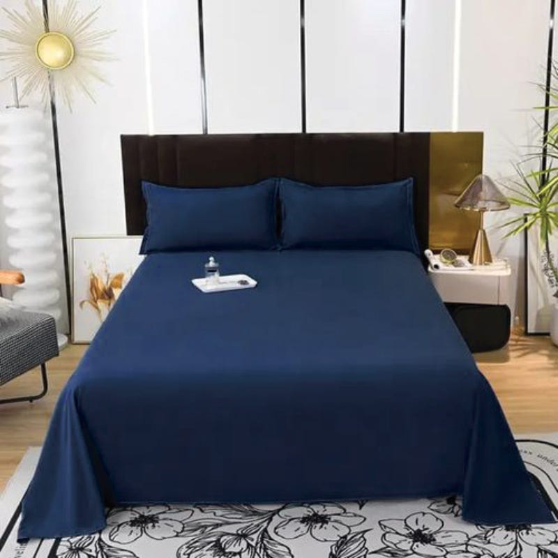 Snuz Bed Sheet Set, 3 Pieces, Microfiber, 220x235 cm - Navy
