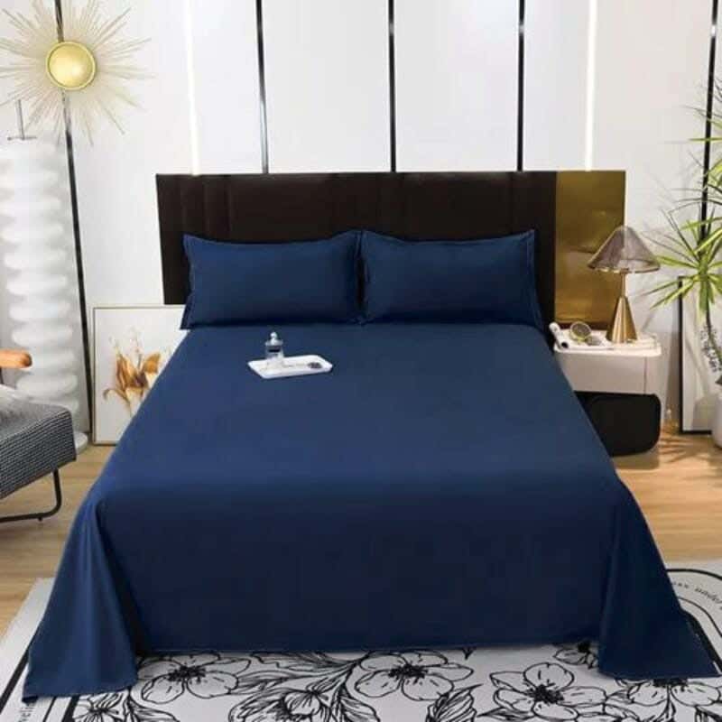 Snooze Microfiber Regular Sheet Set, 3 Pieces, 220×235 cm - Dark Blue