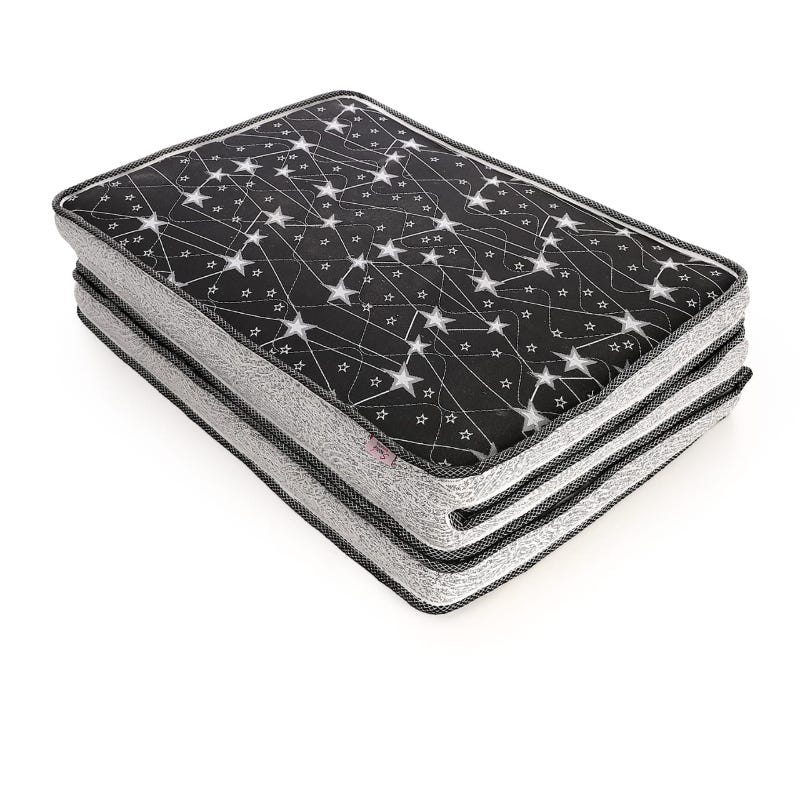 Bed To Go Snooz Foldable Mattress, 195 x 100 cm, Height 9 cm - Stars Design