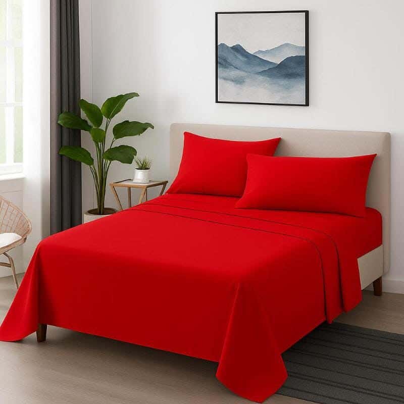 Snuz Microfiber Sheet Set, 2 Pieces, 220x180 cm - Red