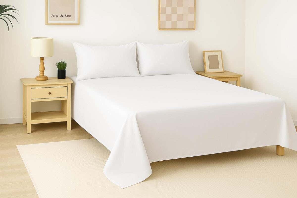 Snuz Microfiber Sheet Set, 2 Pieces, 220x180 cm - White