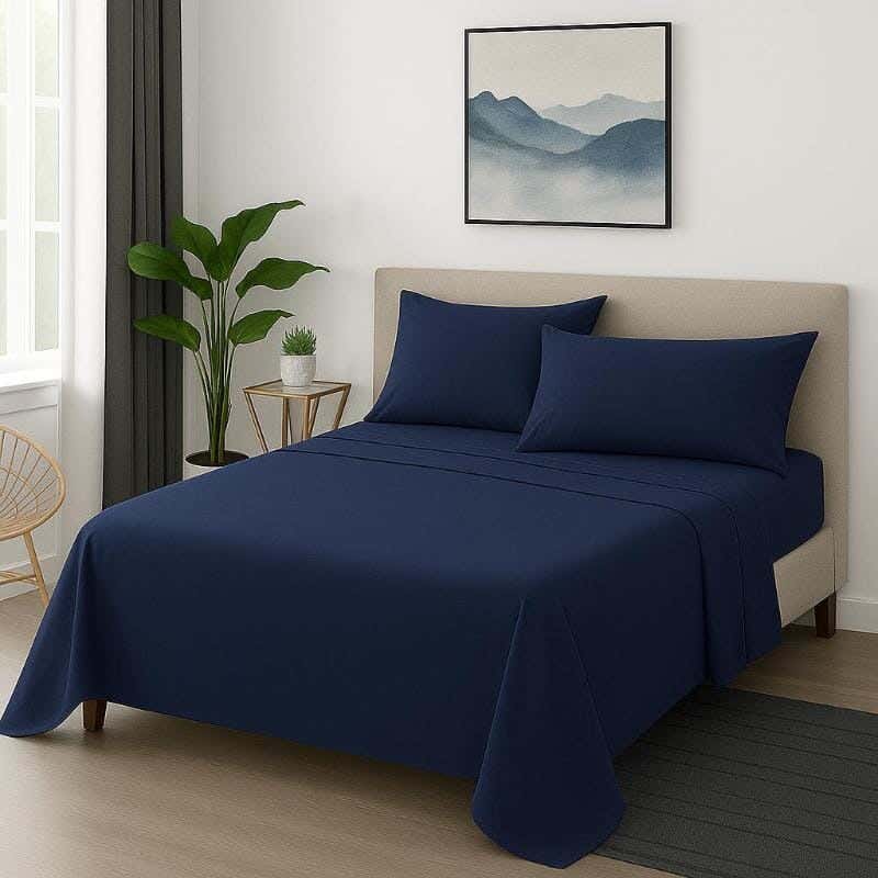 Snuz Microfiber Sheet Set, 2 Pieces, 220x180 cm - Navy