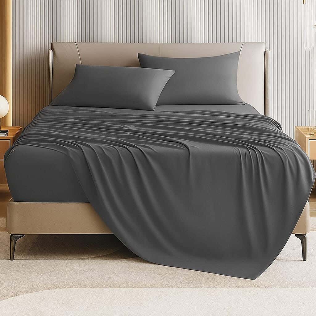 Snooze 3-Piece Sheet Set, 220 x 240 cm, Microfiber - Grey