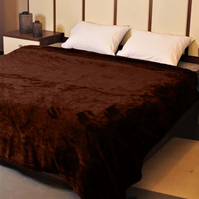 Snooze Lightweight Fleece Blanket, 200×220 cm - Brown