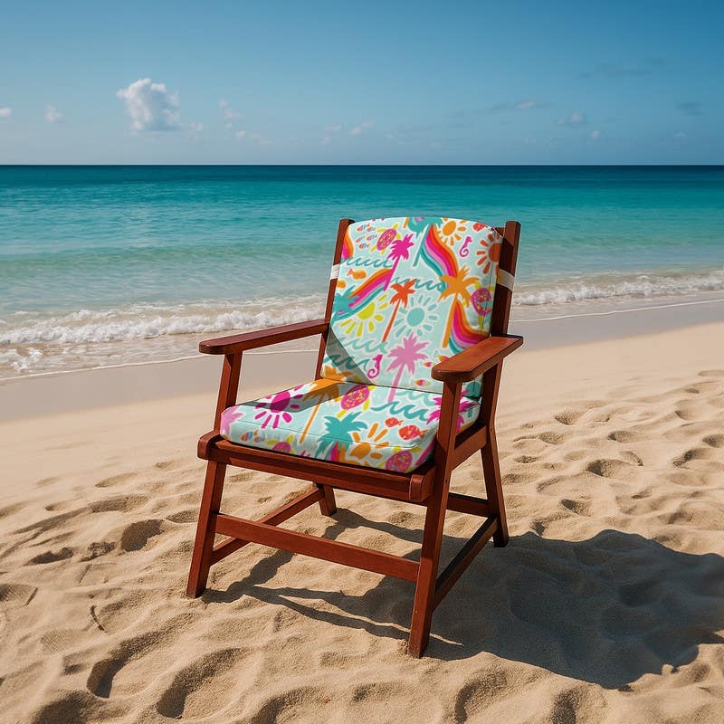 Hammer Printed Chair Cushion, 45x80 cm, 430 g - Multicolor