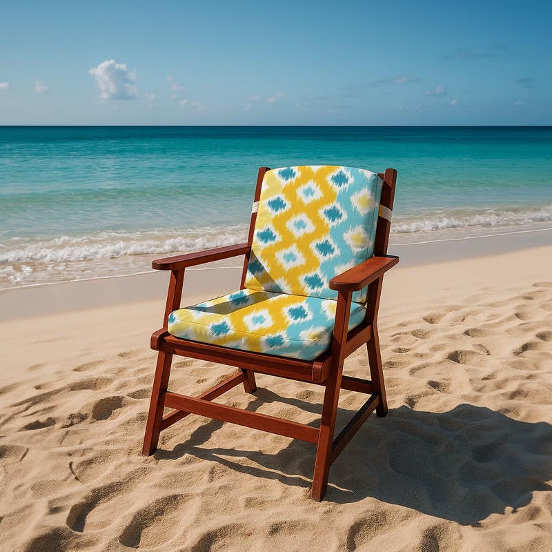 Hammer Printed Chair Cushion, 45x80 cm, 430 g - Multicolor