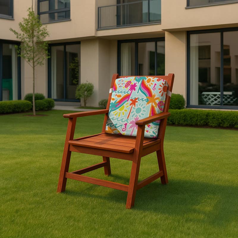 Hammer Printed Chair Cushion, 40x40 cm, 200 g - Multicolor