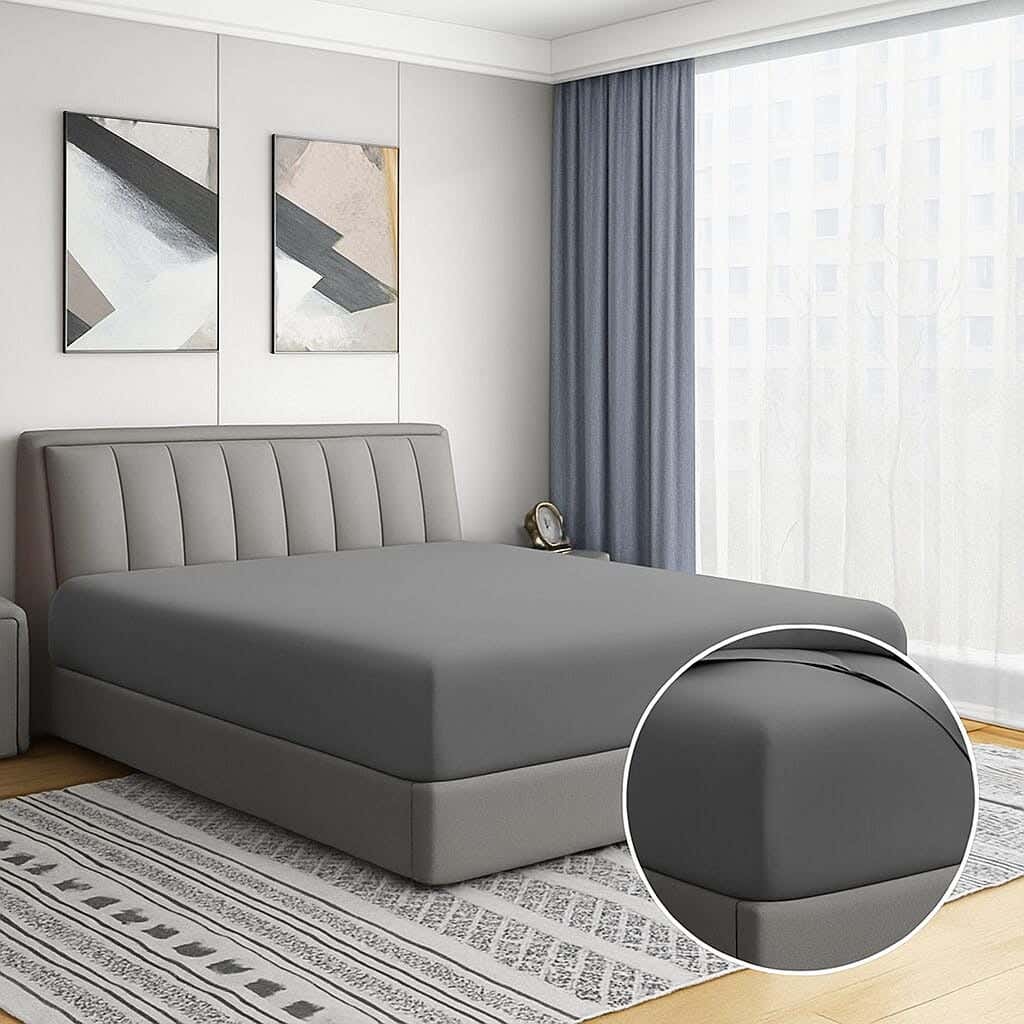Snooze 2-Piece Elastic Sheet Set, 200 x 100 cm, Microfiber - Grey