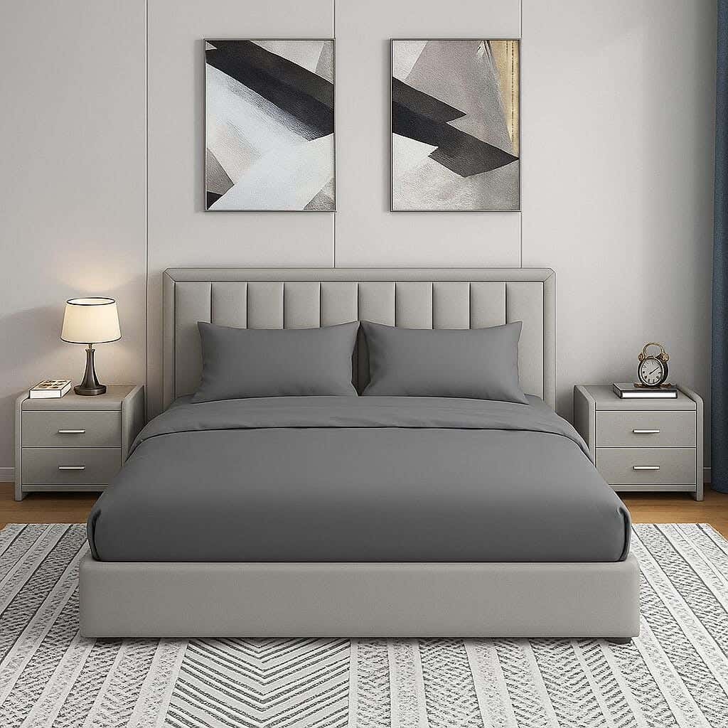 Snooze 3-Piece Elastic Sheet Set, 200 x 180 cm, Microfiber - Grey