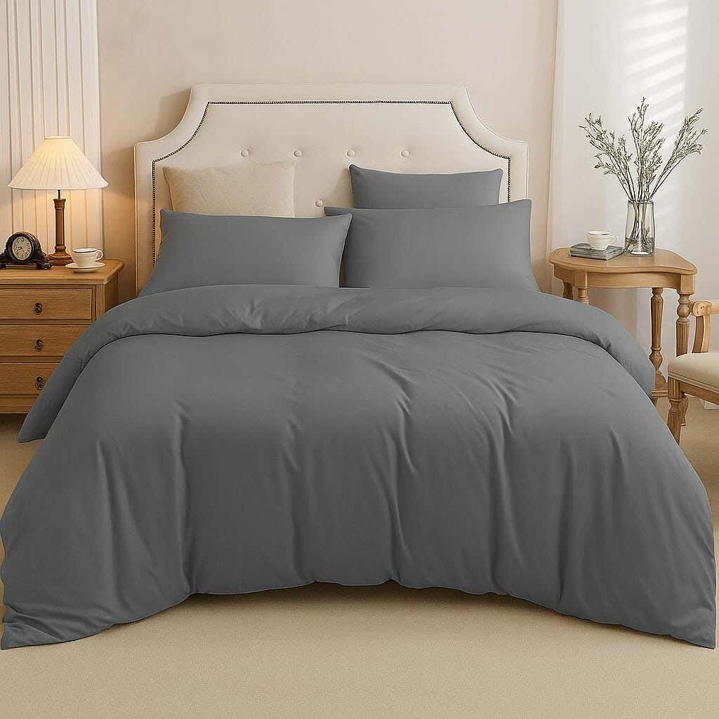 Snooze Zippered Duvet Cover, 220x235 cm, Microfiber - Grey