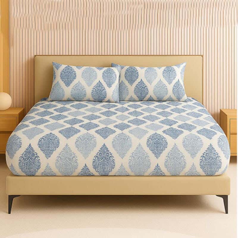 Bed Sheet Set With Elastic + 2 E×tra Microfiber Pillowcases, 3 Pieces, 180×200 cm - Royal Design