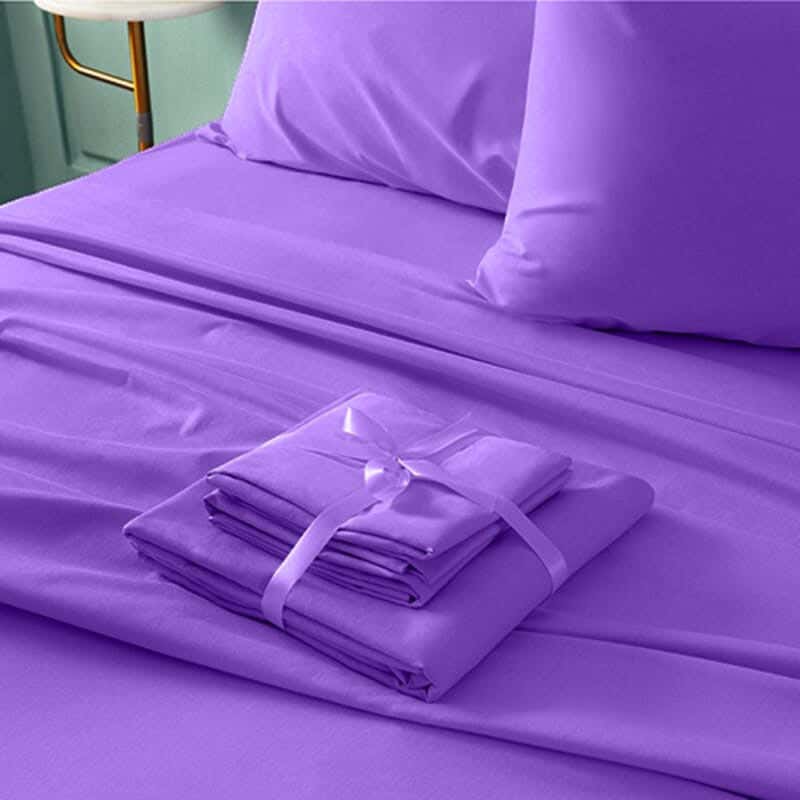 Snooze Microfiber Regular Sheet Set, 3 Pieces, 220×235 cm - Dark Lavender
