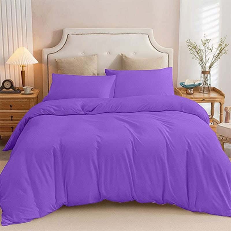Snooze Microfiber Zippered Duvet Cover, 180 × 235 cm - Dark Lavender