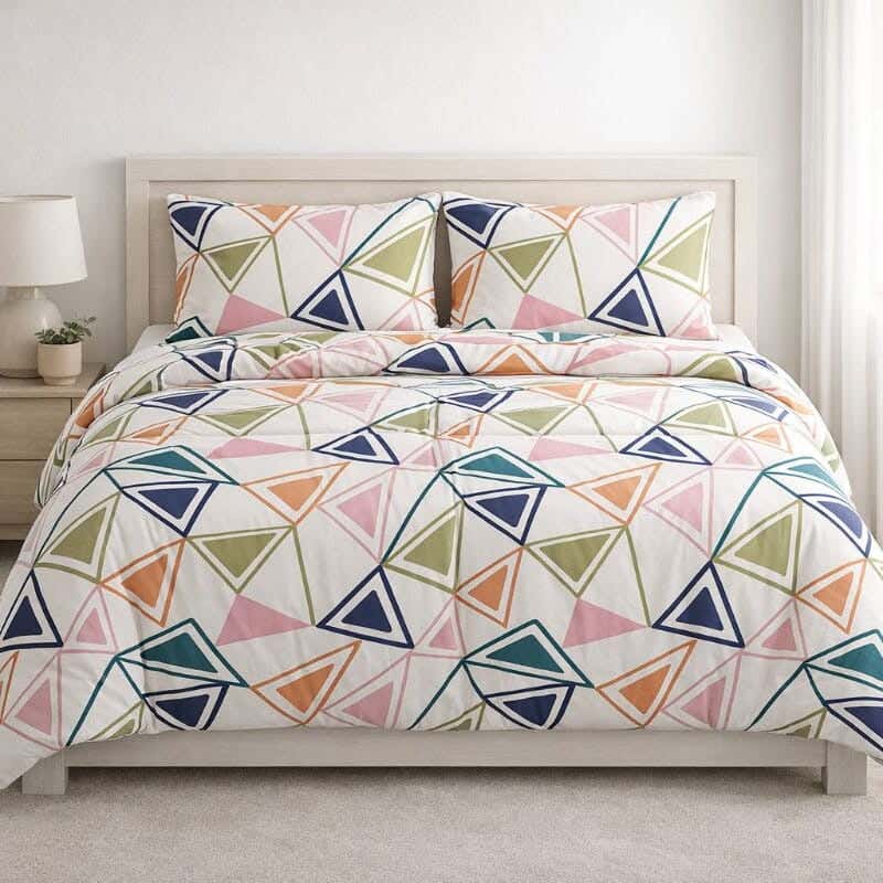 Snooz zippered duvet cover, 180 x 235 cm, cotton - multi-colored