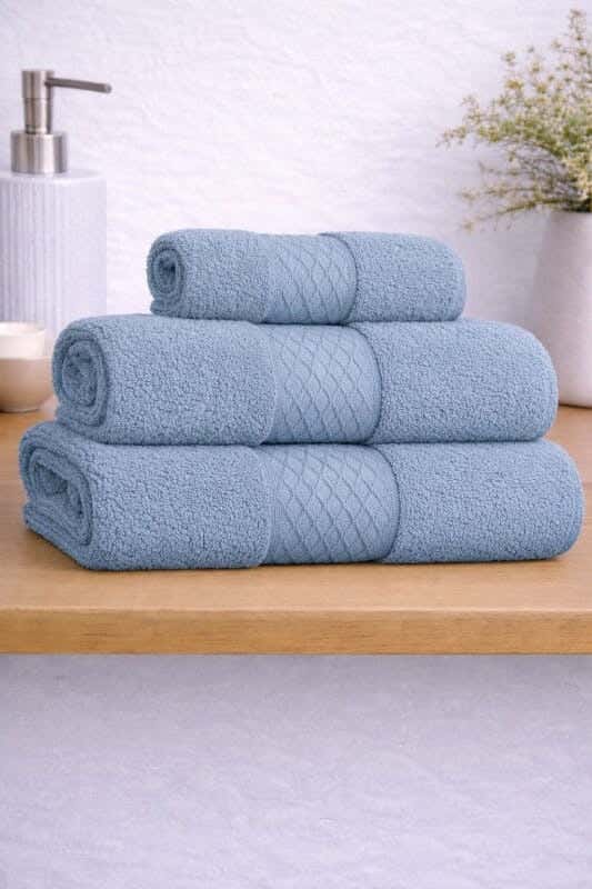 Snuz Towel Set, 33x33 cm, Cotton - Blue