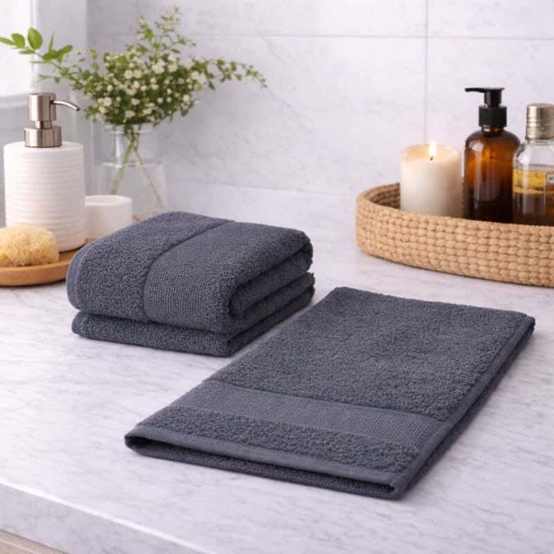 Snuz Hand Towel, 33x33 cm, Cotton - Grey