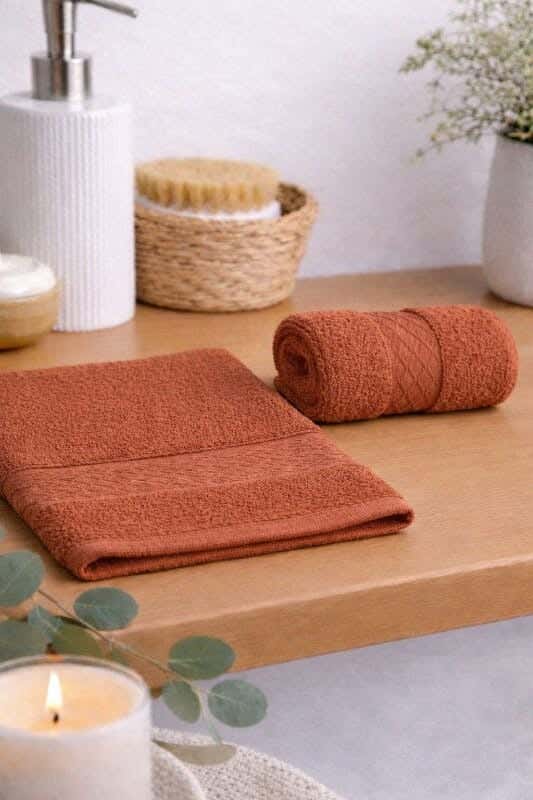 Snuz Hand Towel, 33x33 cm, Cotton - Orange