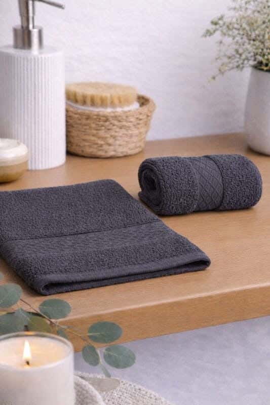 Snuz Hand Towel, 33x33 cm, Cotton - Grey