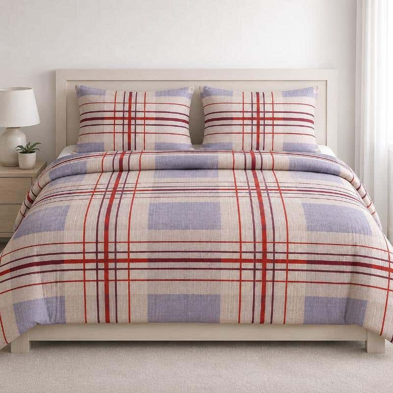 Zippered Duvet Cover, Cotton Blend, Snooze, 180×235 cm, 1 Piece - Classic Design