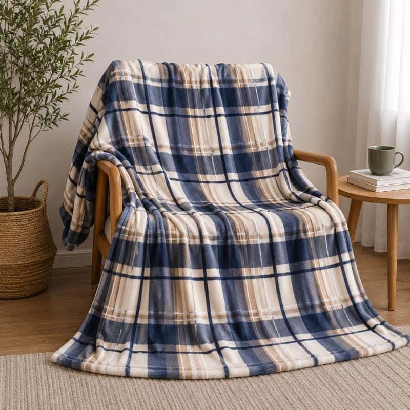 Lightweight double-sided Snooz heater, 180x220 cm, faux fur -multicolor