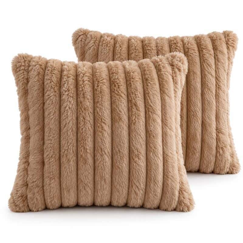 Cushion cover snooze, 40 x 40 cm, fur - beige