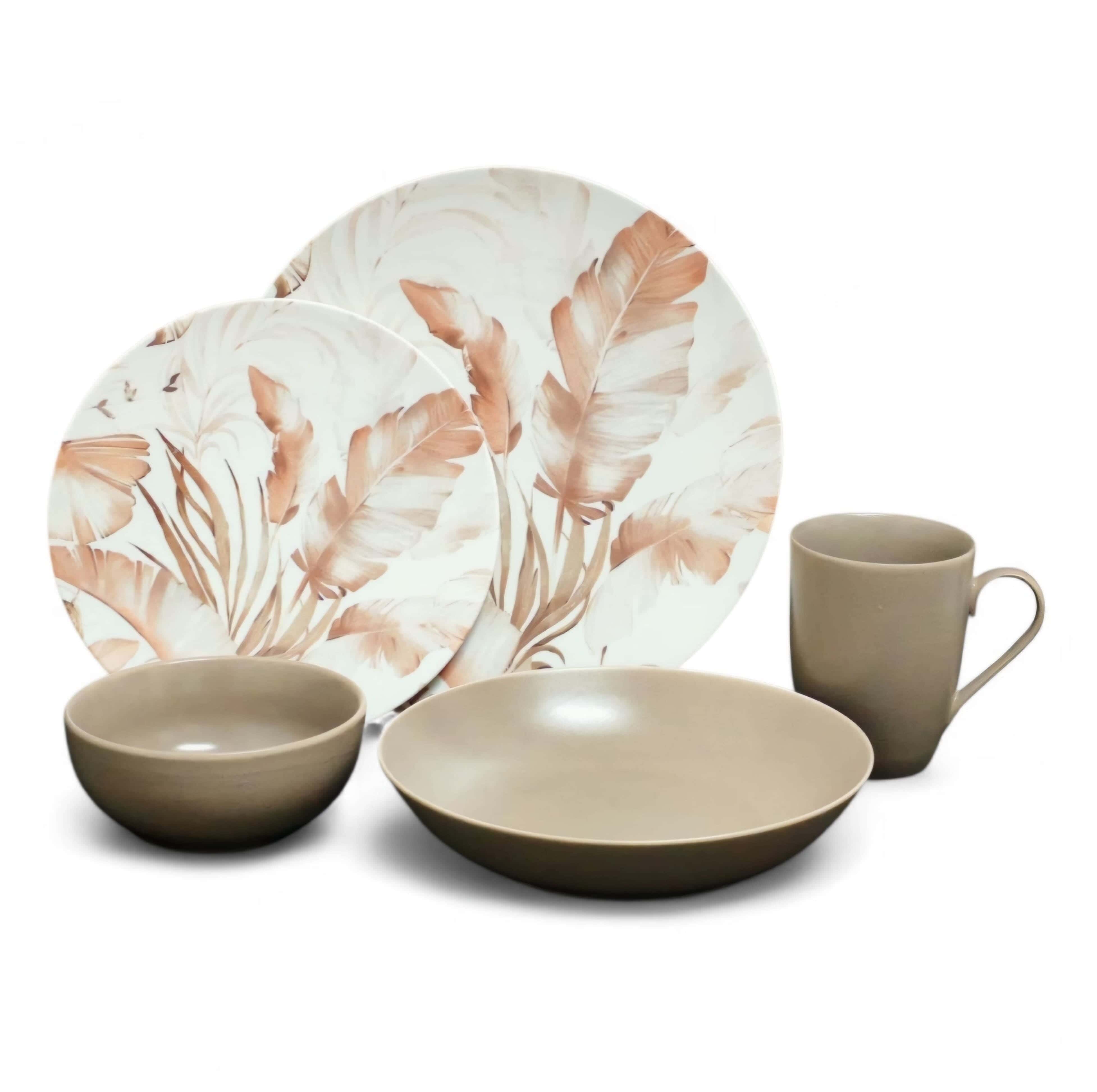 Delicia Porcelain Dinner Set, 30 Pieces - Beige