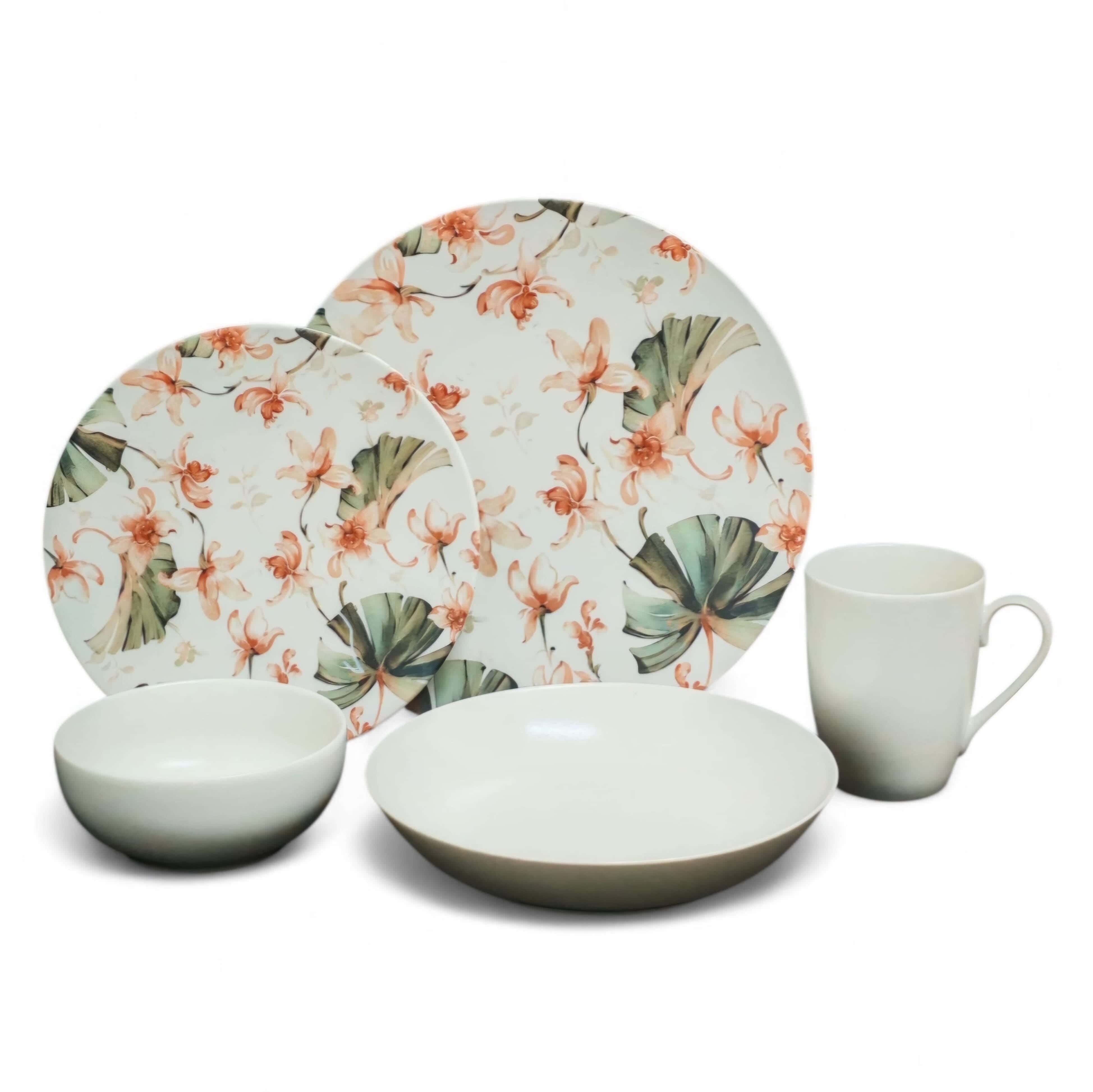 Delicia Porcelain Dinner Set, 30 Pieces - White