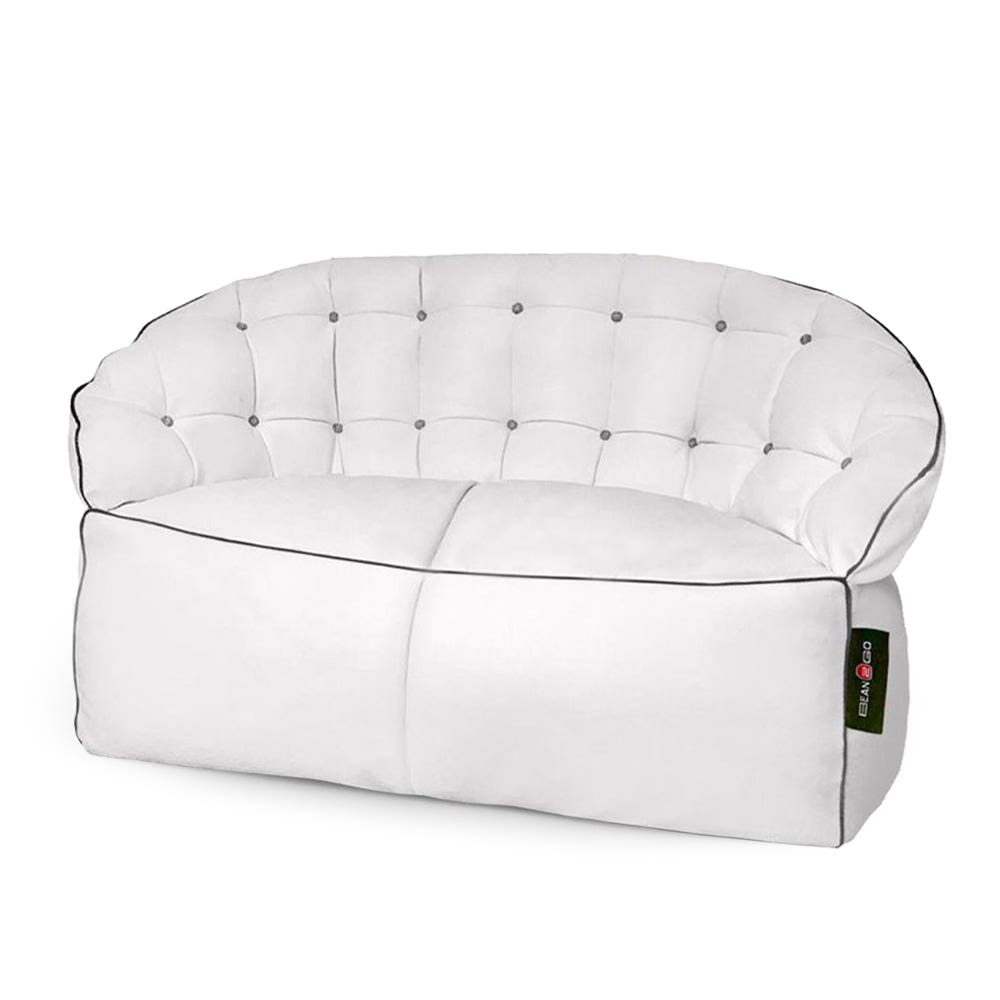 Bean2go Luxury Leather Sofa Bean Bag, 140×90 cm - White