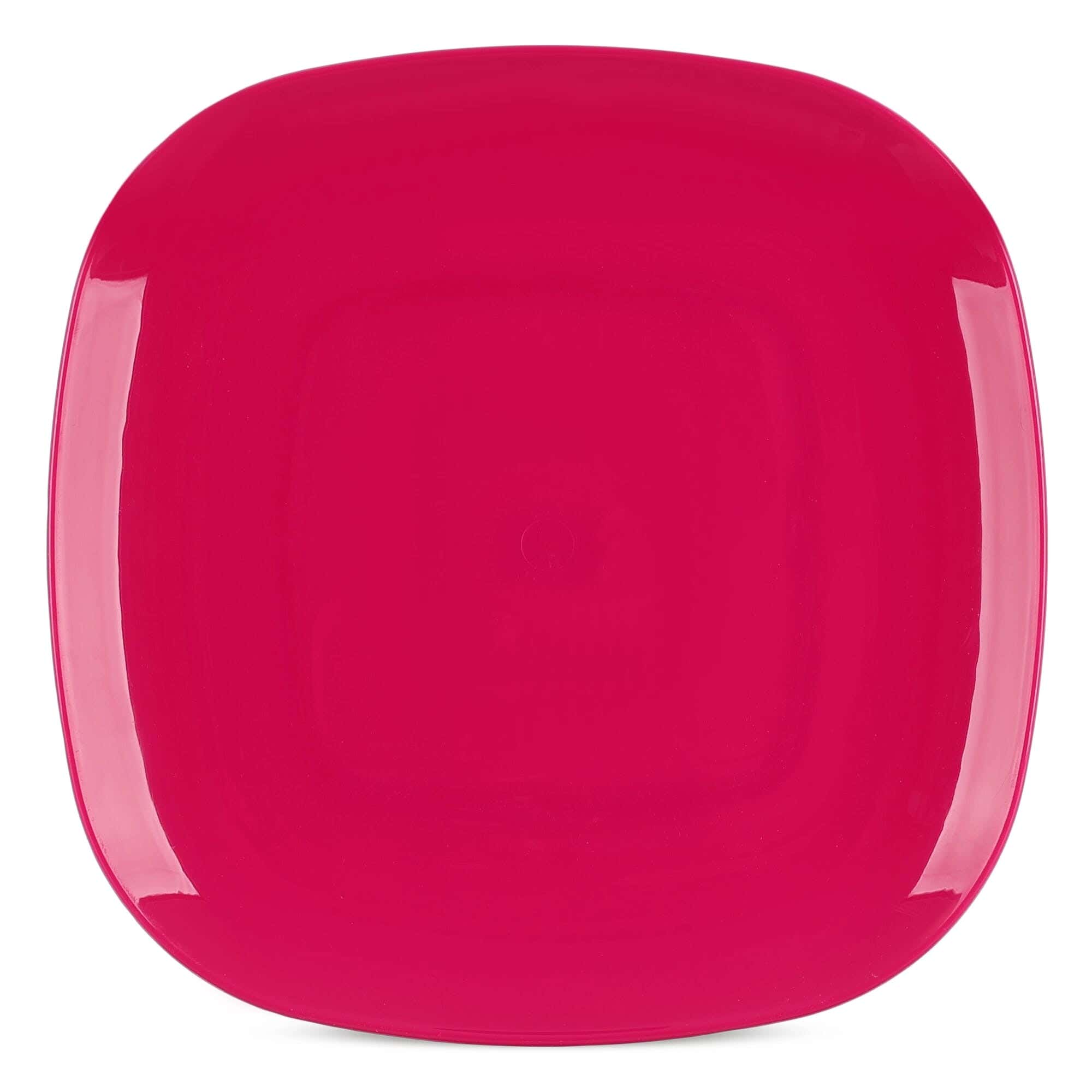 Eden Basic M Design Square Deep Bowl For Children, 26Cm, Plastic - Fuchsia