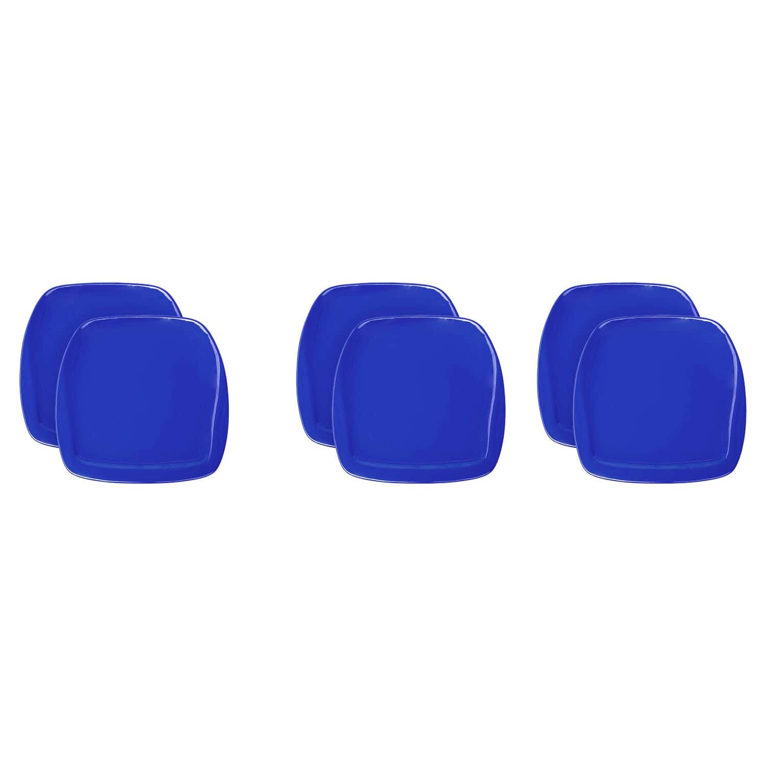 Bright Designs Square Plates Set, Melamine, 26×26 cm, 6 Pieces