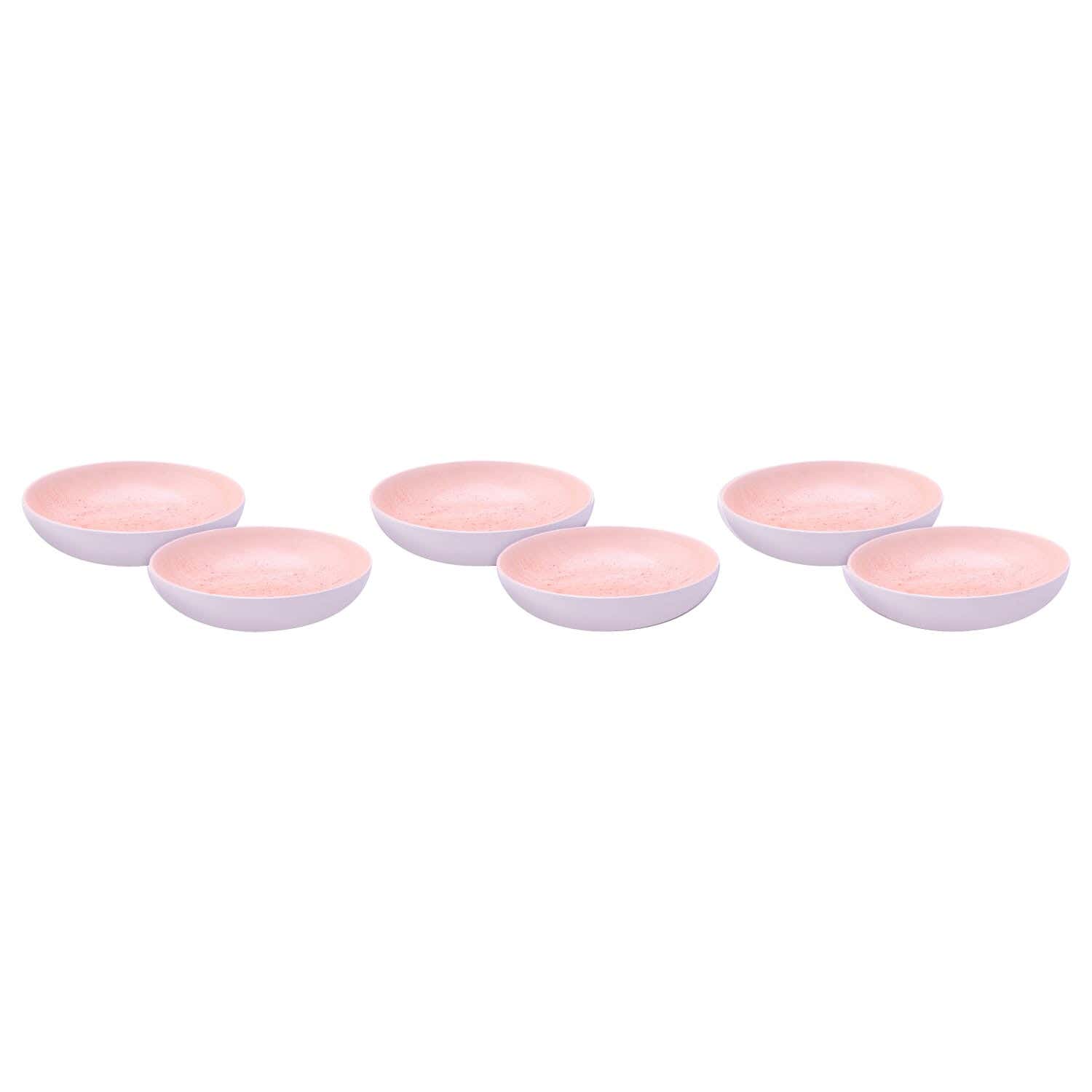 Bright Designs Deep Dish Set, Melamine, 22 cm, 6 Pieces - Light Orange