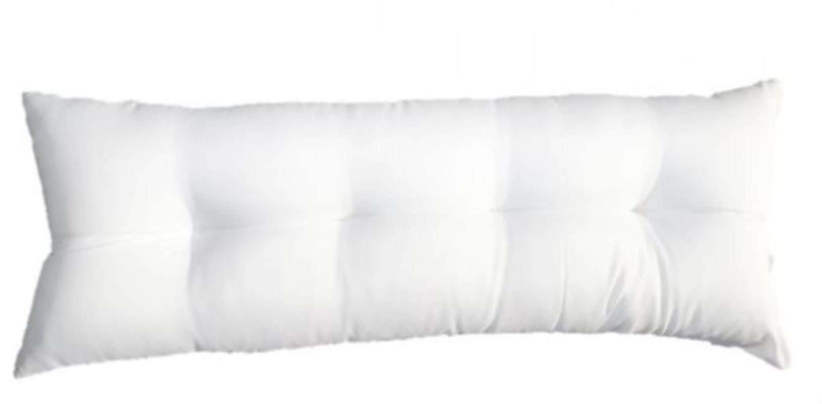 Long Microfiber Snooze Cushion, 40 × 180 cm - White