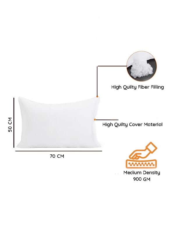 Snooze Microfiber Cushion, 50×70 cm - White