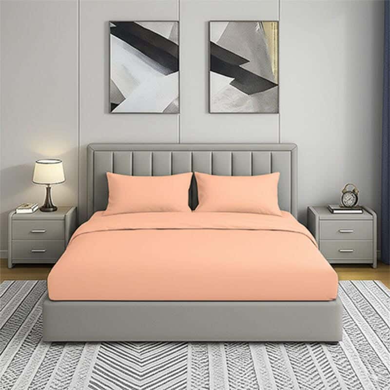 Snooze Microfiber Elastic Bed Sheet Set, 3 Pieces, 160×200 cm - Simon