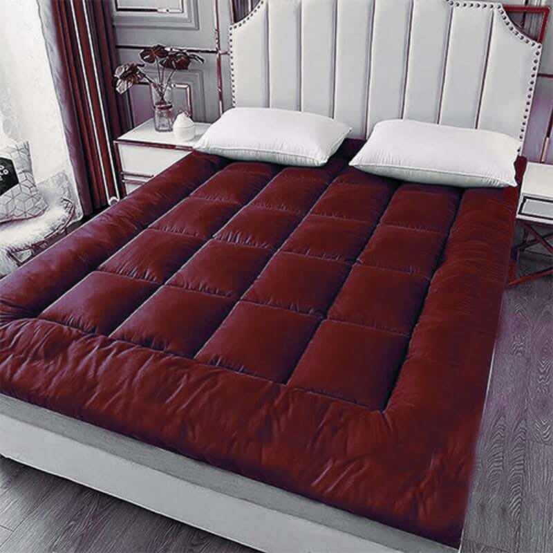 Snooze Microfiber Soft Mattress, 100×195 cm - Dark Red