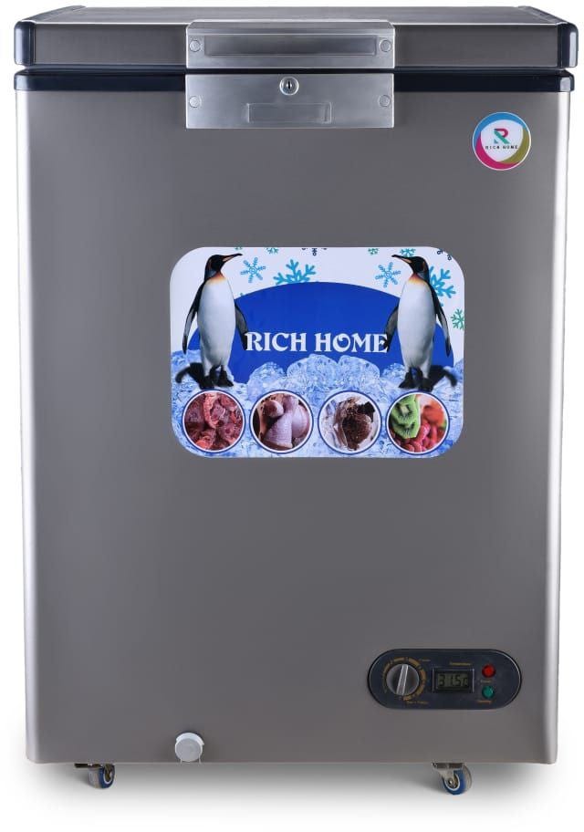 Rich Home RH-CFD 170ss De Frost Horizontal Deep Freezer, 170 Liter - Silver