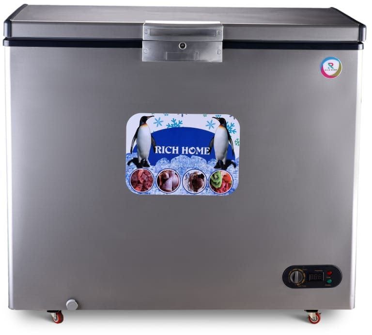 Rich Home RH-CFD 350ss De Frost Horizontal Deep Freezer, 350 Liter - Silver