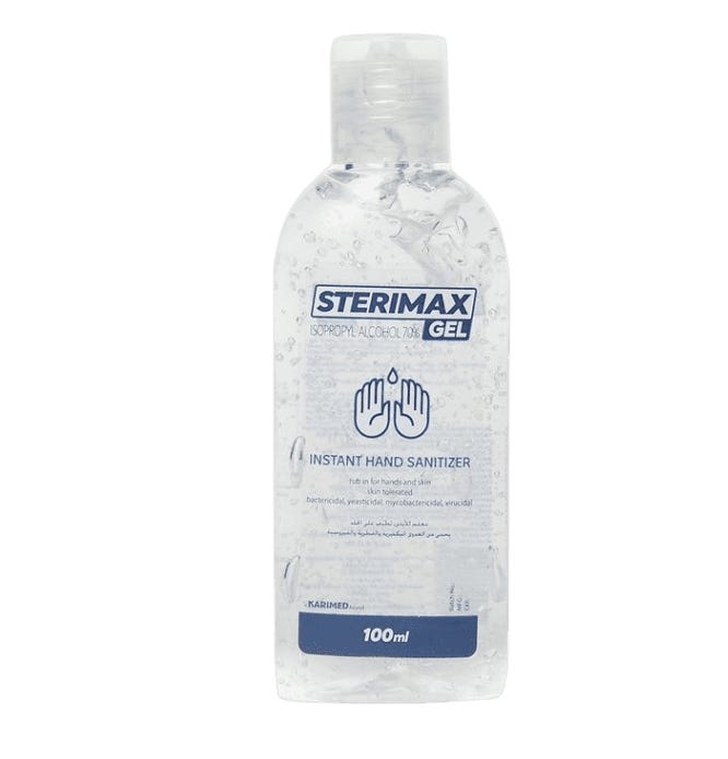 Sterimax Hand Sanitizer Gel, 100 ML - Clear