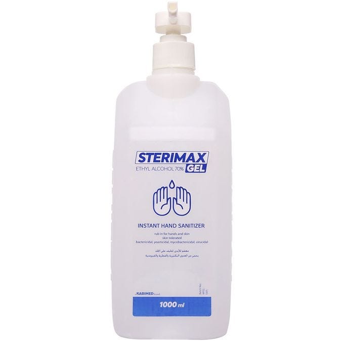 Sterimax Hand Sanitizer Gel, 1 Liter - Clear