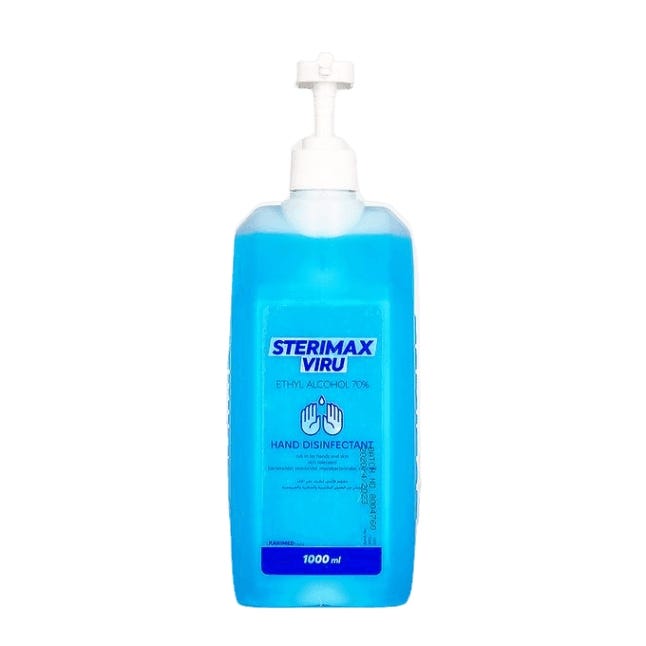Sterimax VIRU Hand Sanitizer Liquid, 1 Liter - Blue