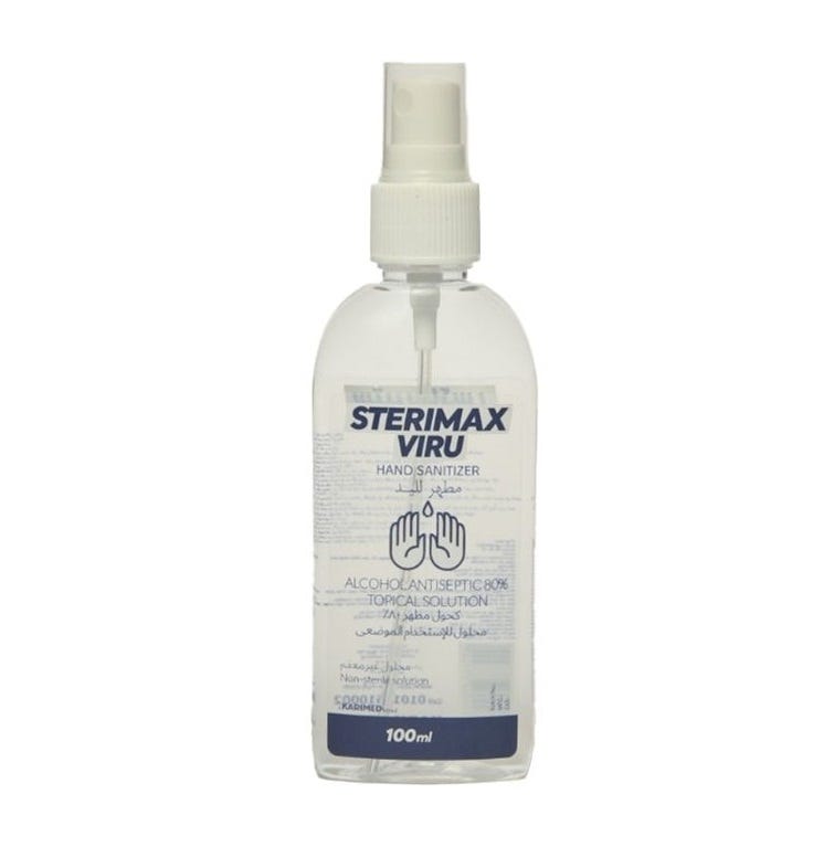 Sterimax VIRU Hand Sanitizer Liquid Spray, 100ml - Clear